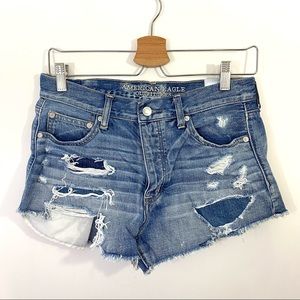 AEO Vintage Hi-Rise Festival Denim cut off Short size 6